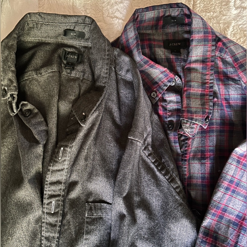 2 J Crew Slim Large Button Downs